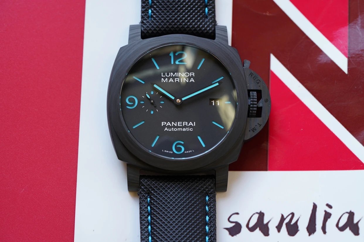 vs厂复刻沛纳海庐米诺系列pam01661日历男士机械表碳纤维壳