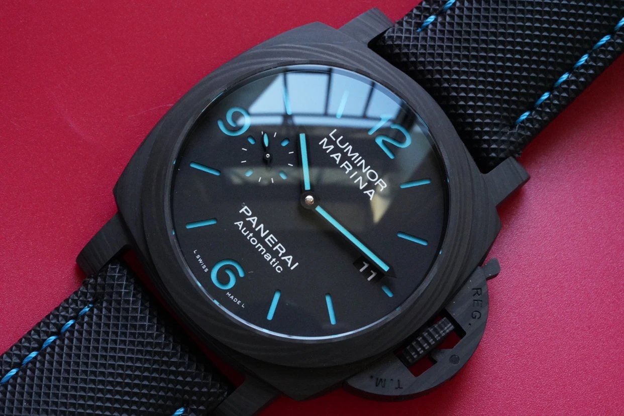 vs厂复刻沛纳海庐米诺系列pam01661日历男士机械表碳纤维壳