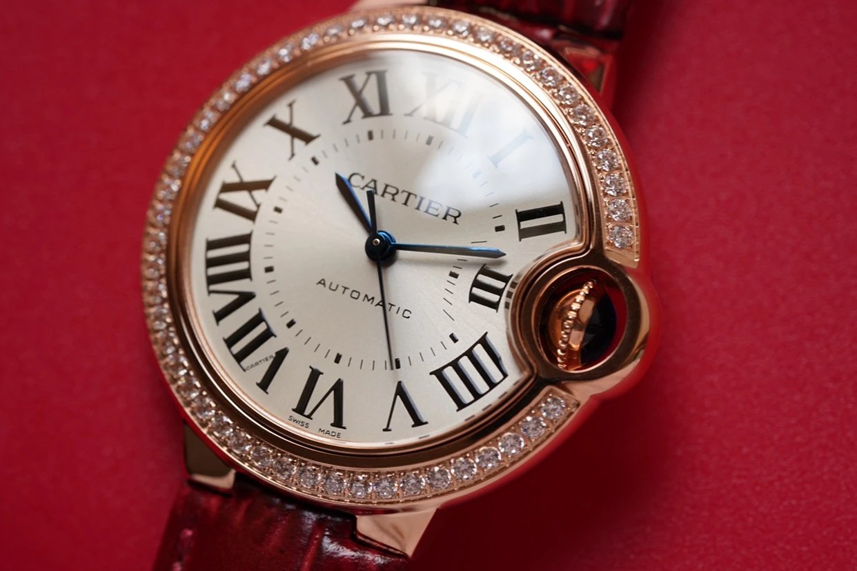 v6厂复刻卡地亚蓝气球v7版wjbb0033女士机械表玫瑰金镶钻