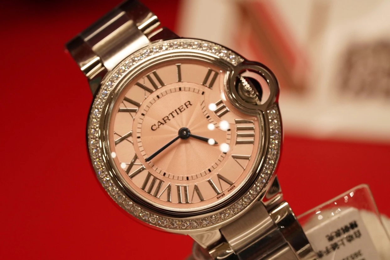v6厂复刻最高版本卡地亚蓝气球系列wsbb0047石英女表粉色表盘