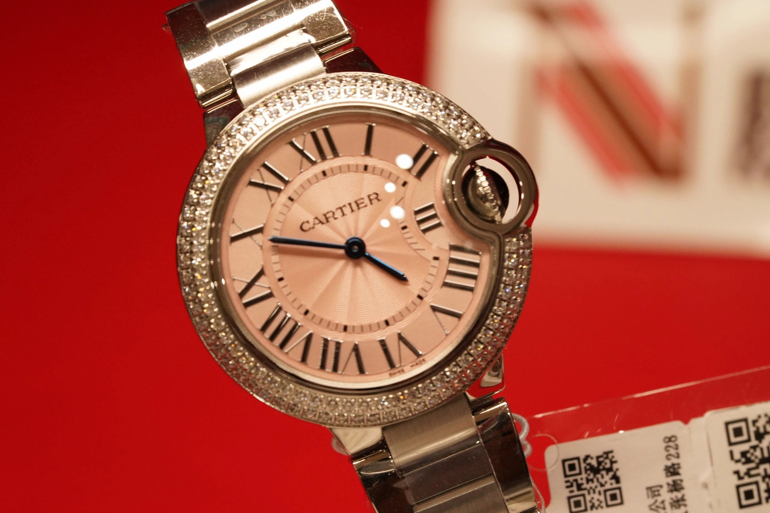 v6厂复刻最高版本卡地亚蓝气球系列wsbb0047石英女表粉色表盘