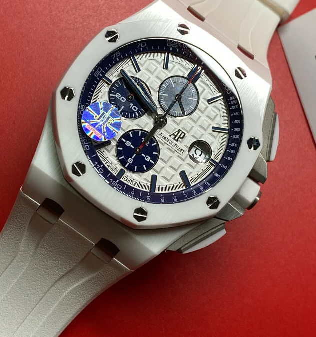 ap爱彼皇家橡树离岸型348系列白色陶瓷壳,jf厂出品,44x14.